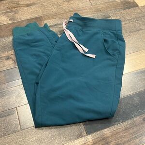 Figs teal Zamora large joggers EUC